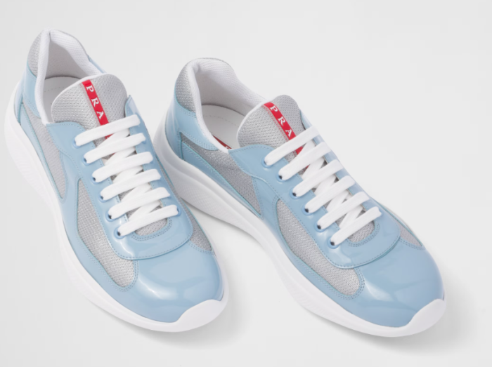 Patent leather and technical fabric Prada America