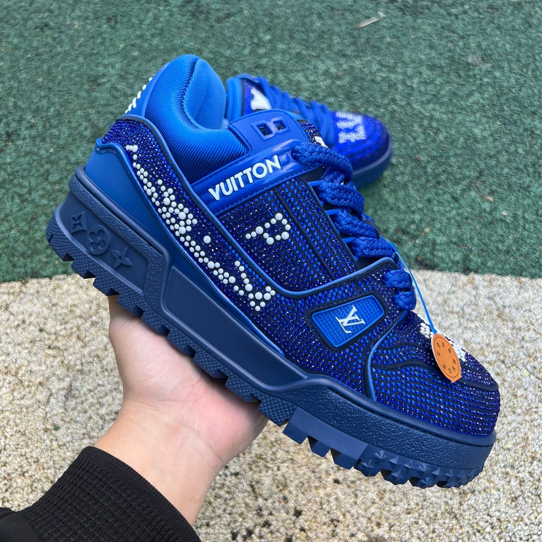 LV TRAINER MAXI Full of diamonds blue