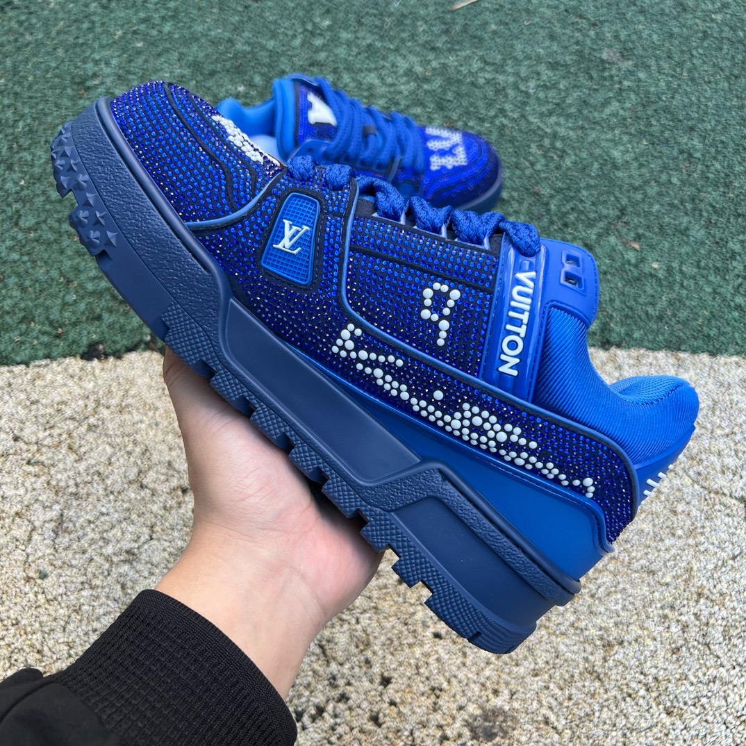 LV TRAINER MAXI Full of diamonds blue